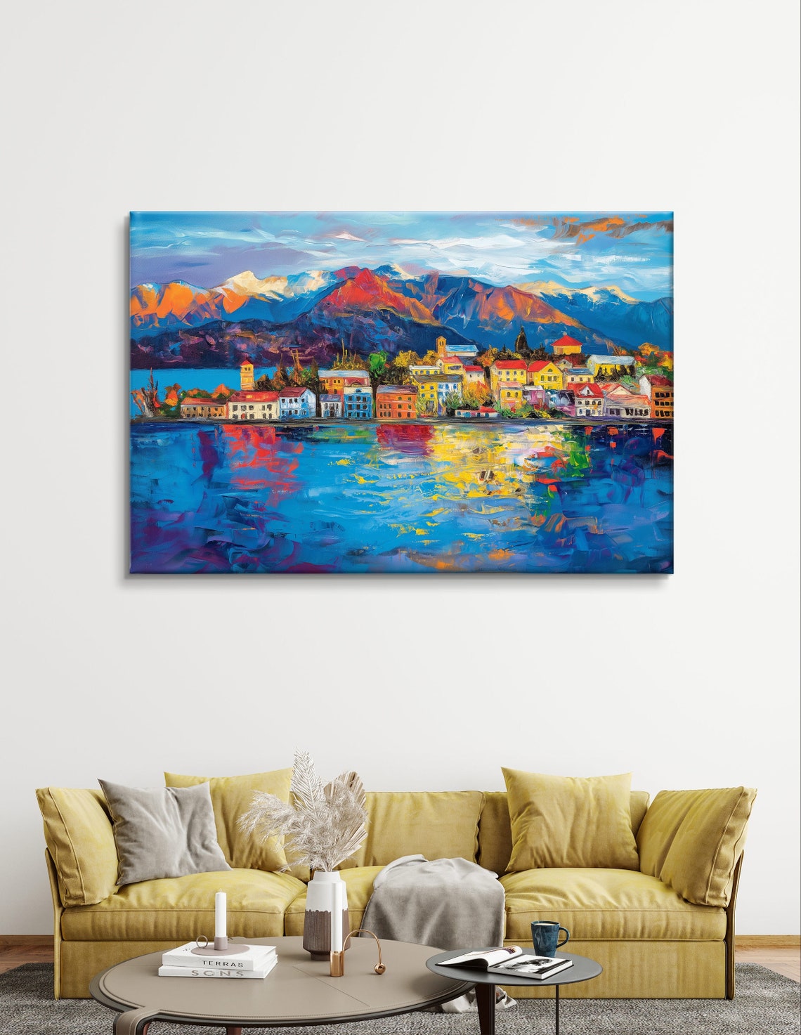 Bariloche Argentina Lakeside Town and Andes Mountains Sunset Poster - Image 4