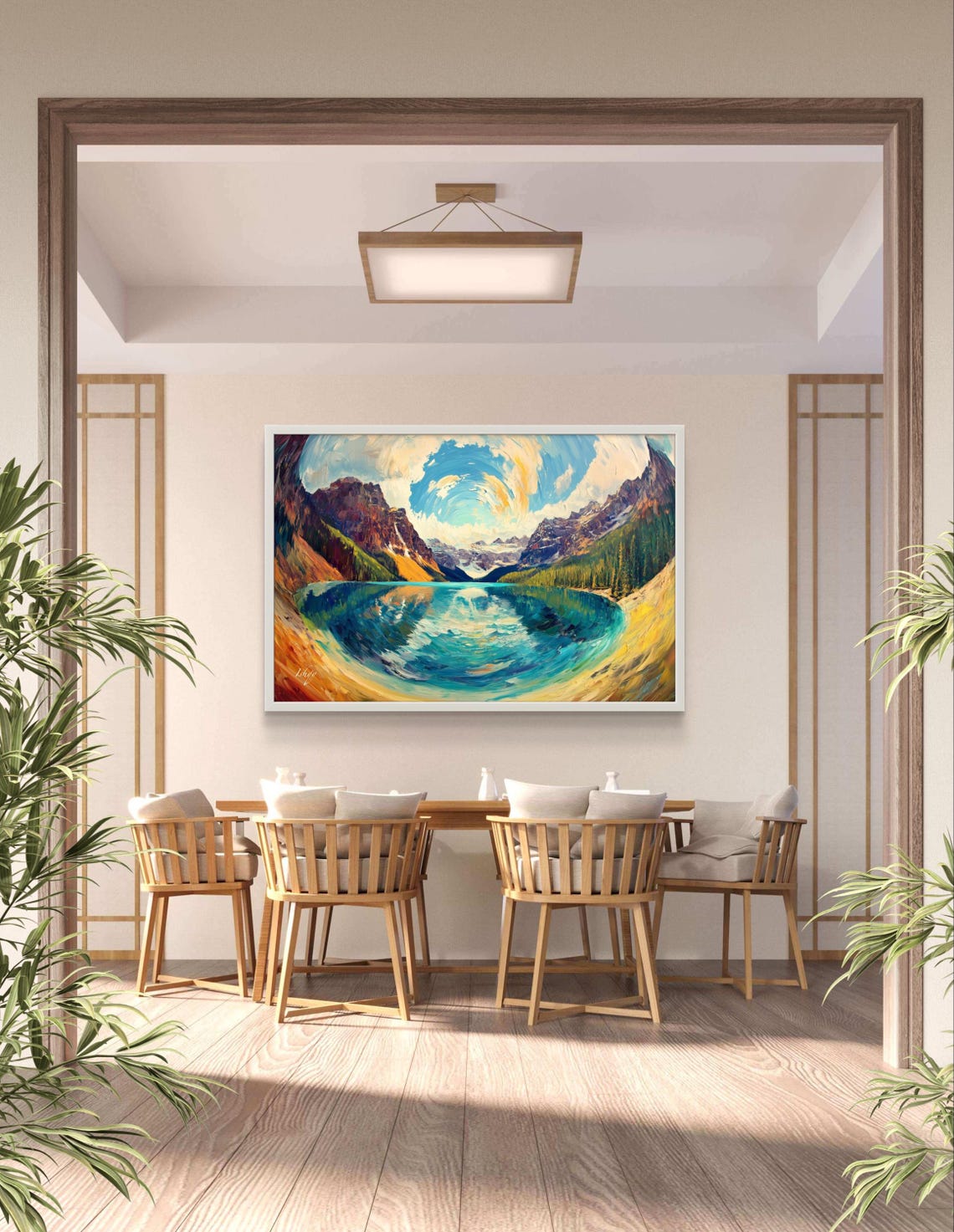 Banff National Park Turquoise Lake Rocky Mountain View Poster - Image 3