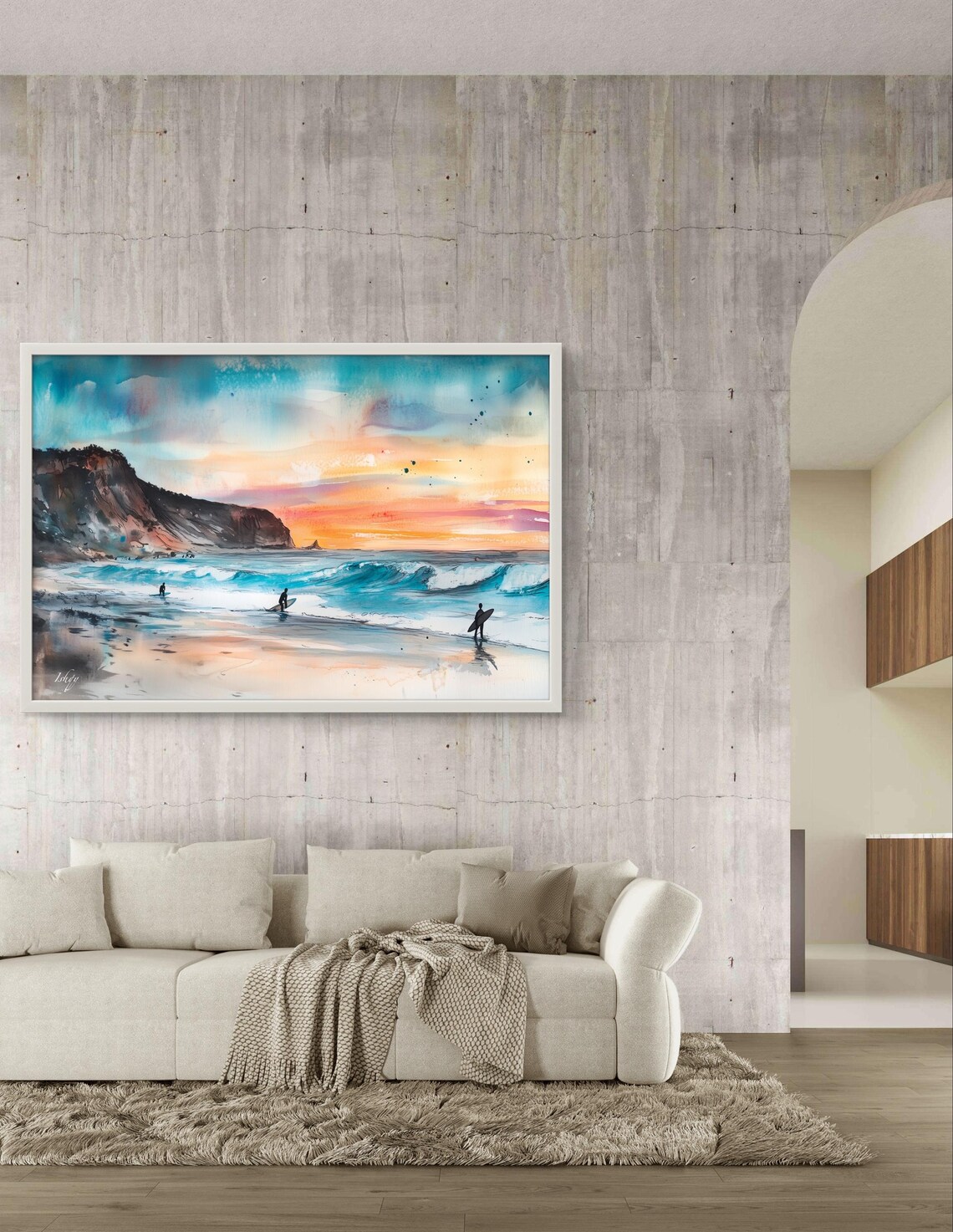 Todos Santos Watercolor Art Print, Baja California - Image 4