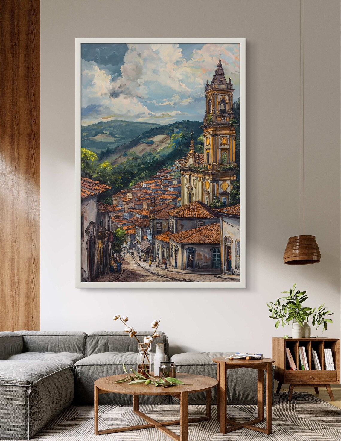 Ouro Preto Street Scene, Colonial Architecture Art Print - Image 3