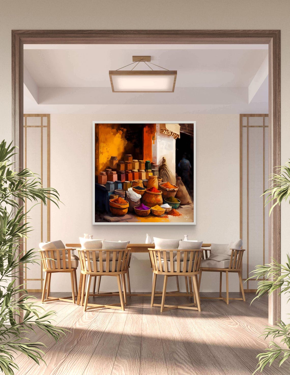 Colorful Middle Eastern Spice Market Bowls Still Life Poster - Image 4