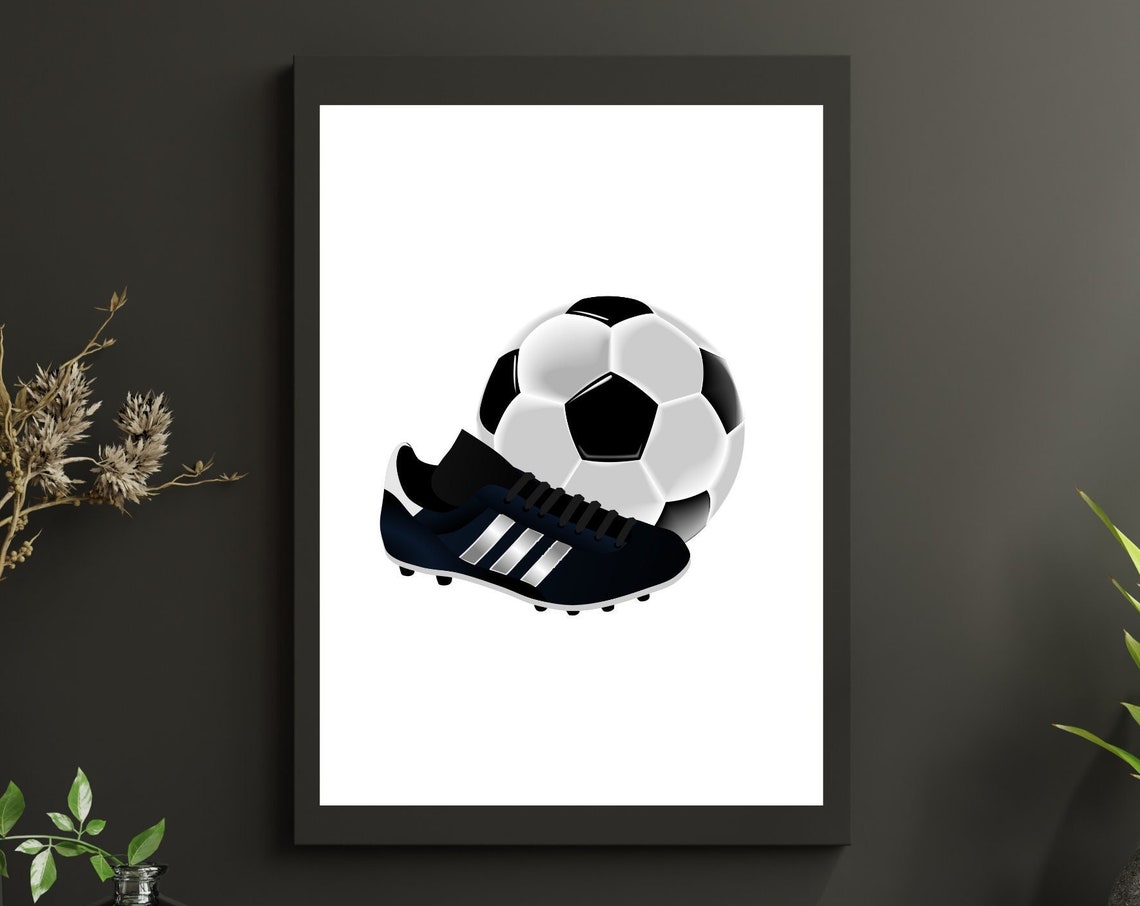 Soccer Art Print Sports Themed Bedroom Wall Decor Soccer Ball Art Sports Teen Bedroom Print Gift For Soccer Lover Pdf