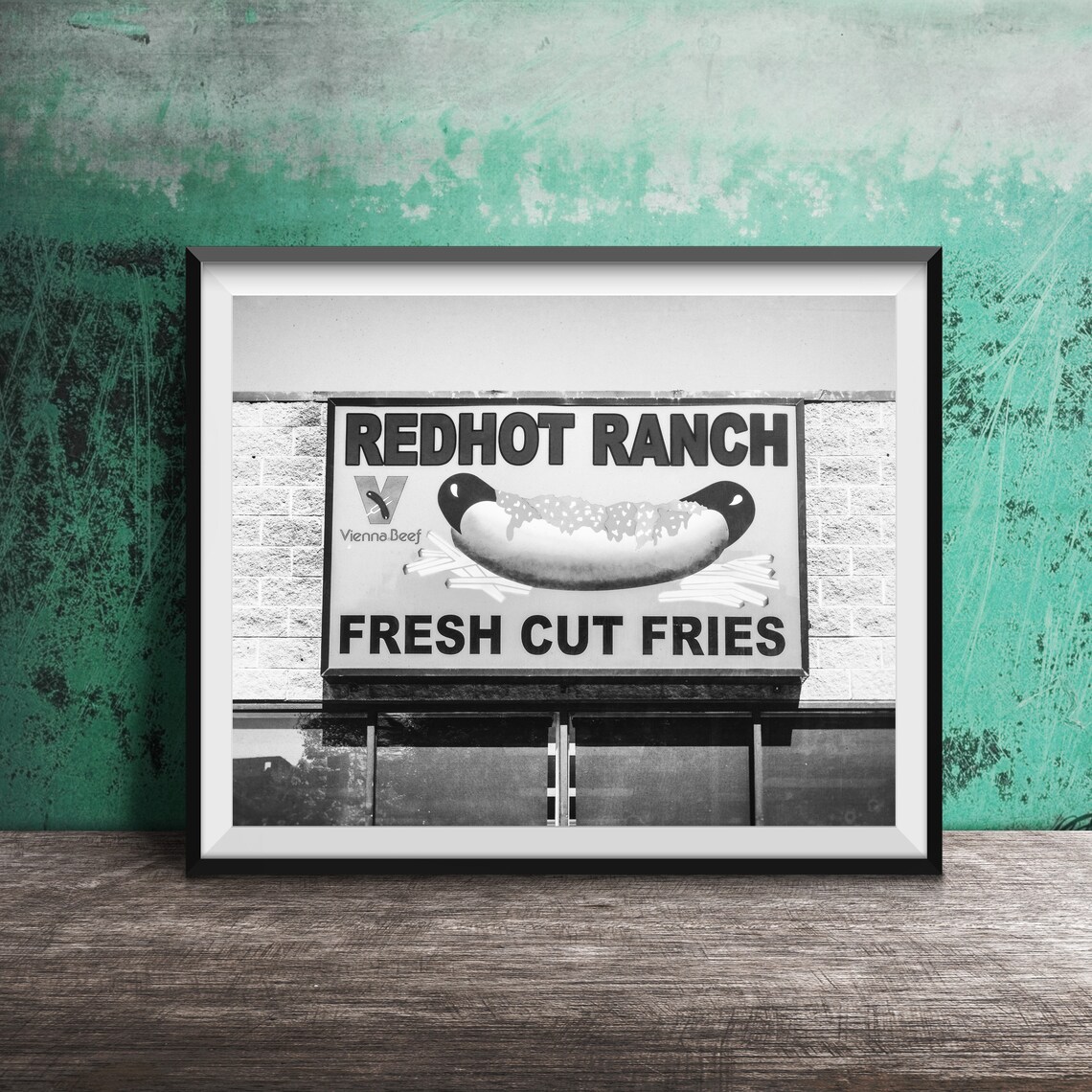 Redhot Ranch Vienna Beef Chicago Hot Dog Sign Photography Poster - Image 2