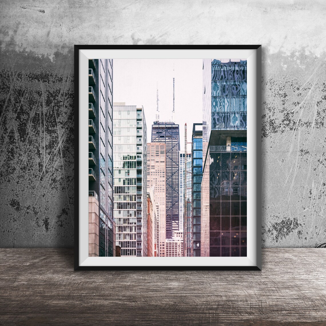 Hancock Building Chicago, Architecture Art Print