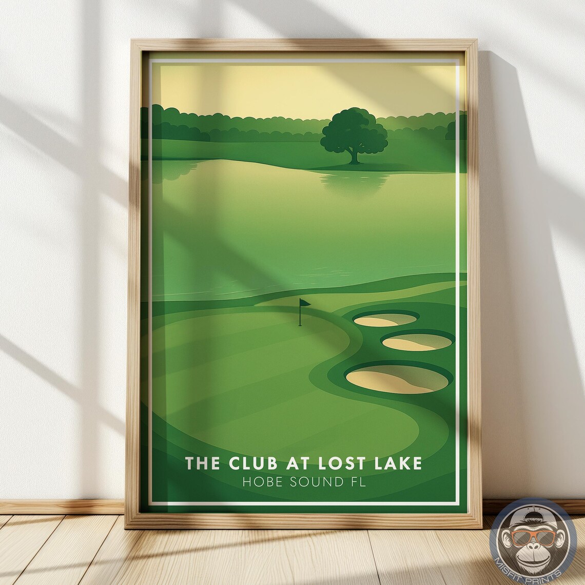 Lost Lake Golf Course Minimalist Florida Art Print