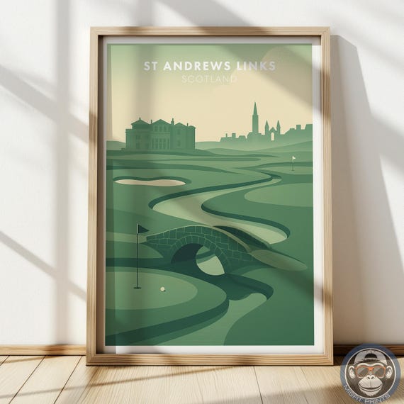 St Andrews Golf Course Vintage Poster