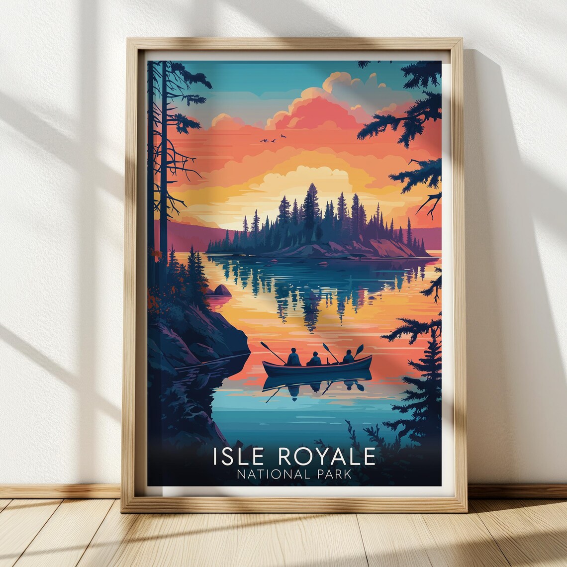 Isle Royale National Park Vintage Travel Poster