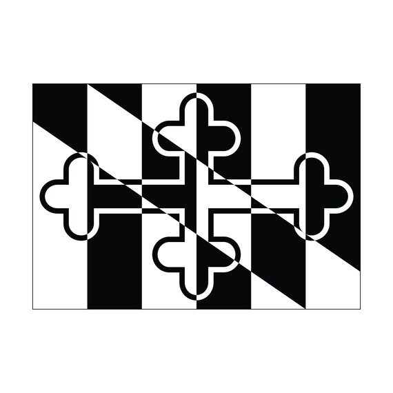 Black and White Geometric Crosses Emblem Minimalist Abstract Poster