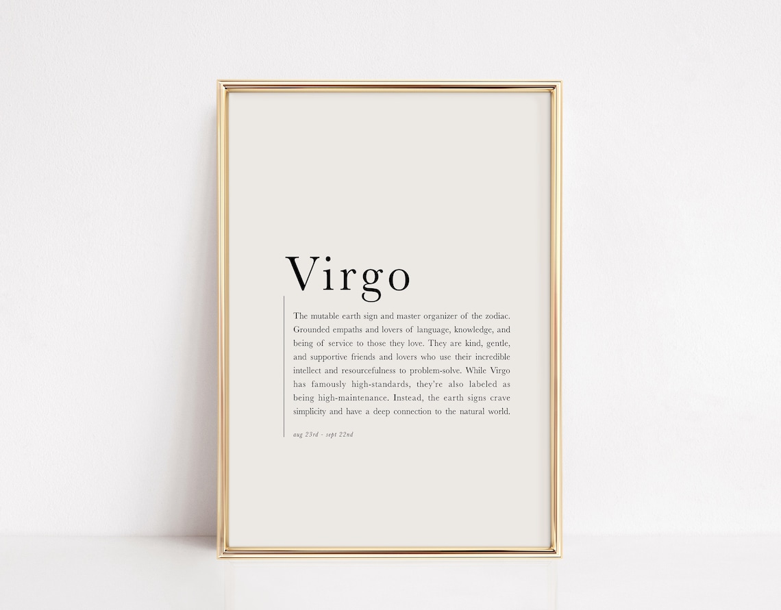 Virgo Zodiac Sign Art Print, Astrology Gift - Image 2