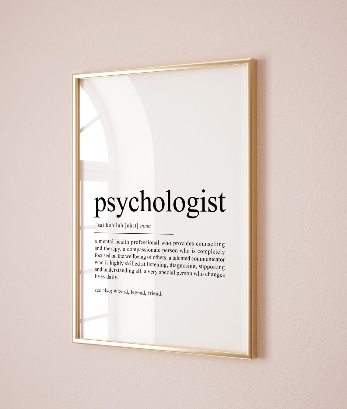 Psychologist Dictionary Definition Mental Health Gift Poster Art - Image 2