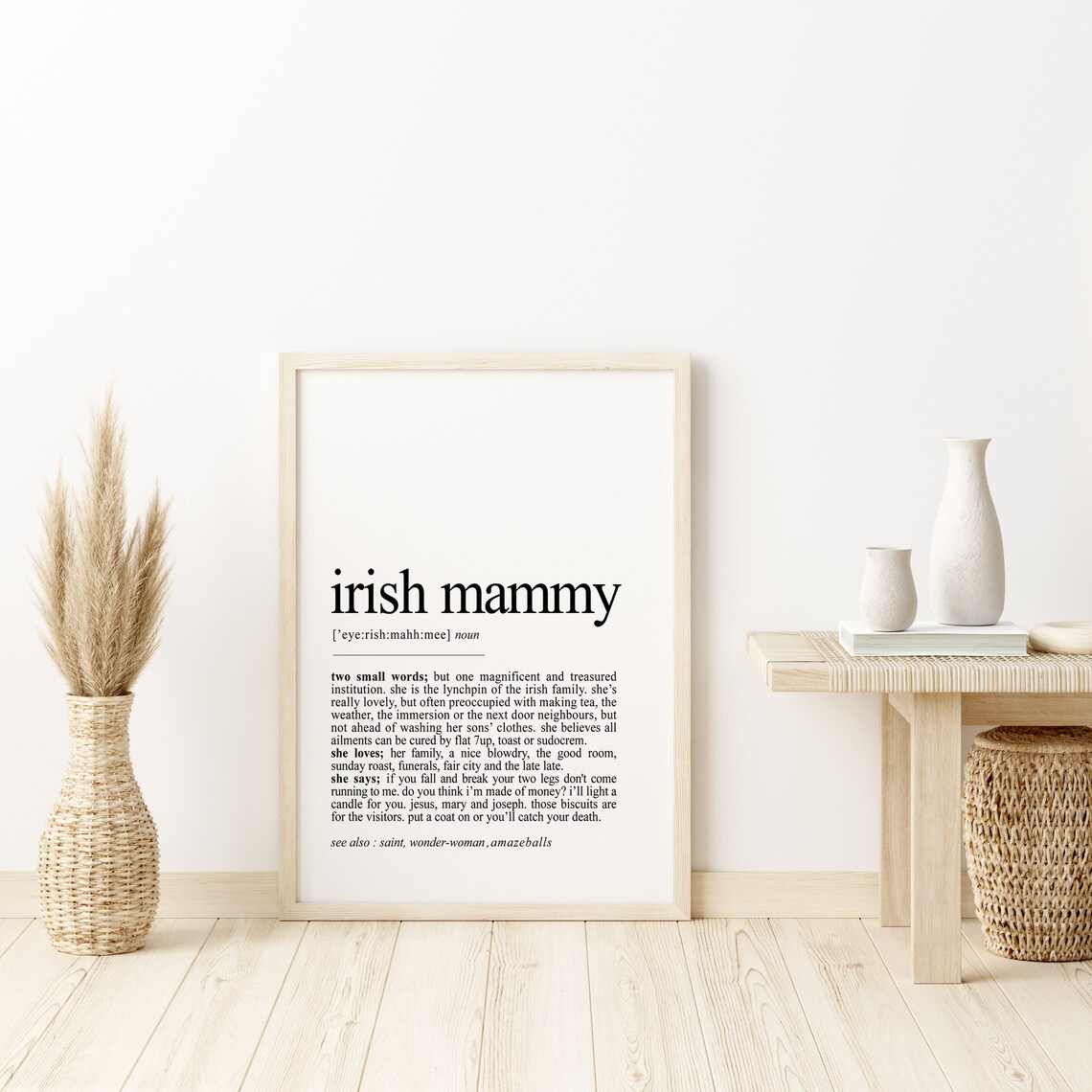 Irish Mammy Definition Print, Funny Irish Gift - Image 2