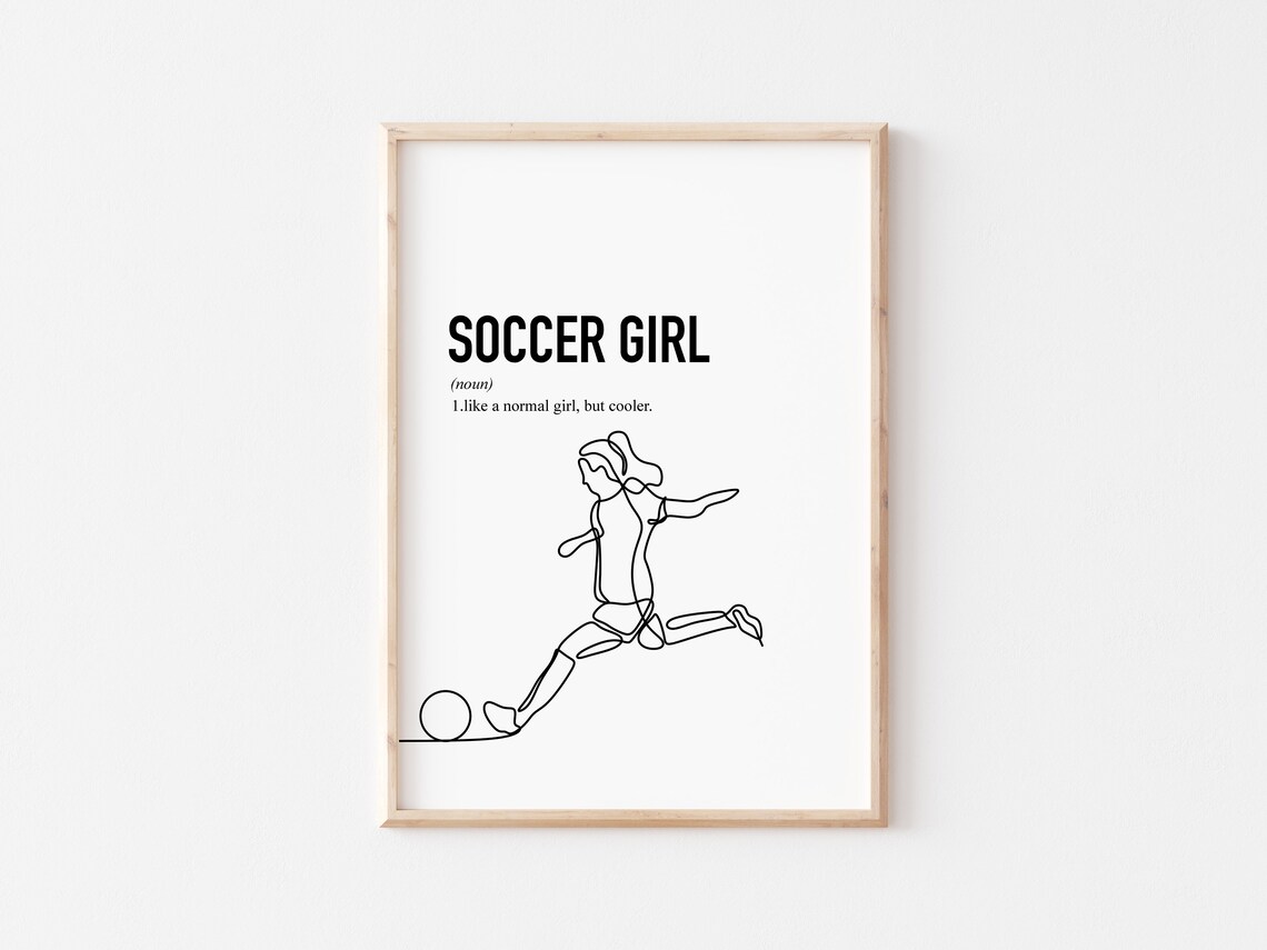 Soccer Girl Gift For Her Teen Bedroom Poster - Image 2