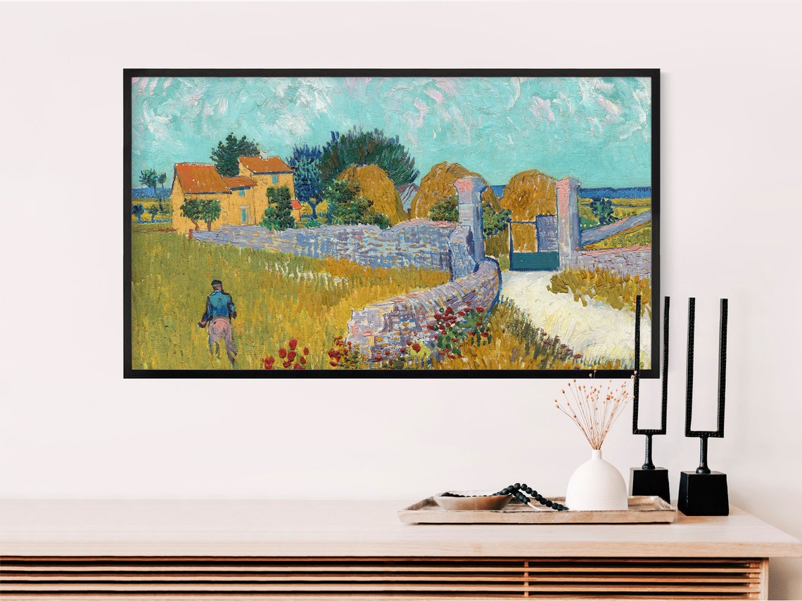 Van Gogh Farmhouse in Provence Vintage Landscape Decor Art Poster - Image 2