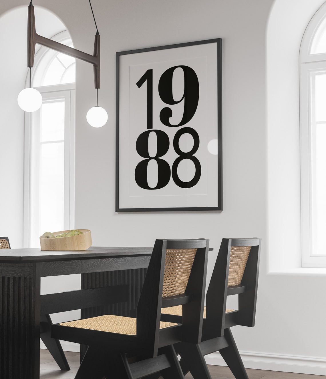 1988 Bold Number Birth Year Retro Minimalist Birthday Wall Poster - Image 2