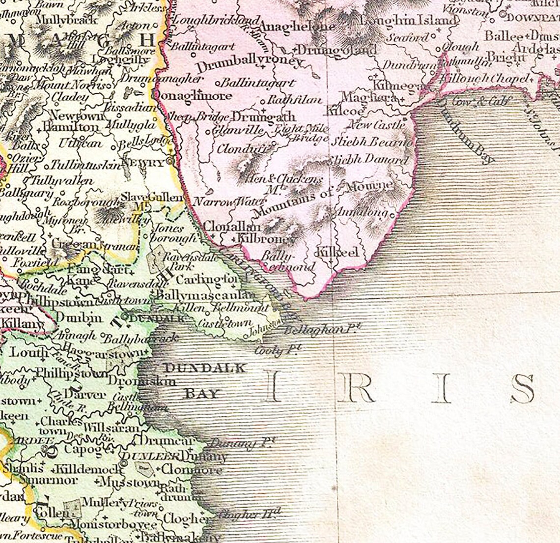 Antique Map Of Ireland 19th Century Cartography Vintage Print - Image 2