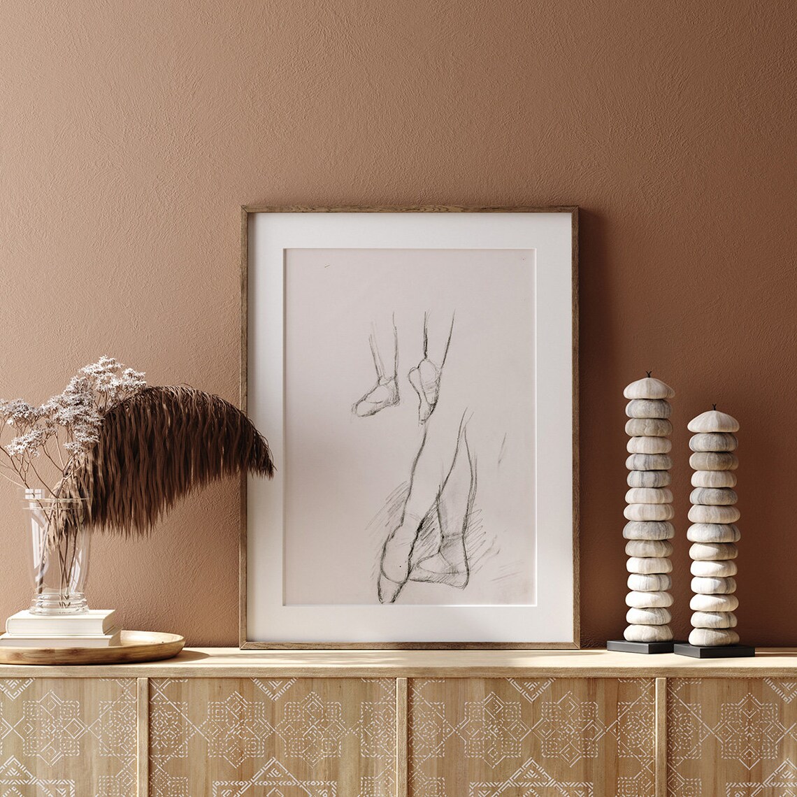 Ballerina On Pointe Vintage Ballet Dancer Art Print - Image 2