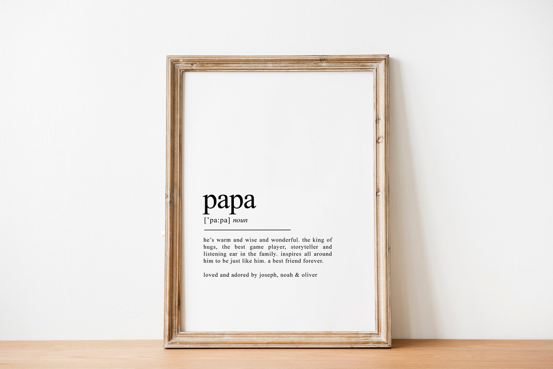Papa Definition Art Print, Father's Day Gift - Image 2