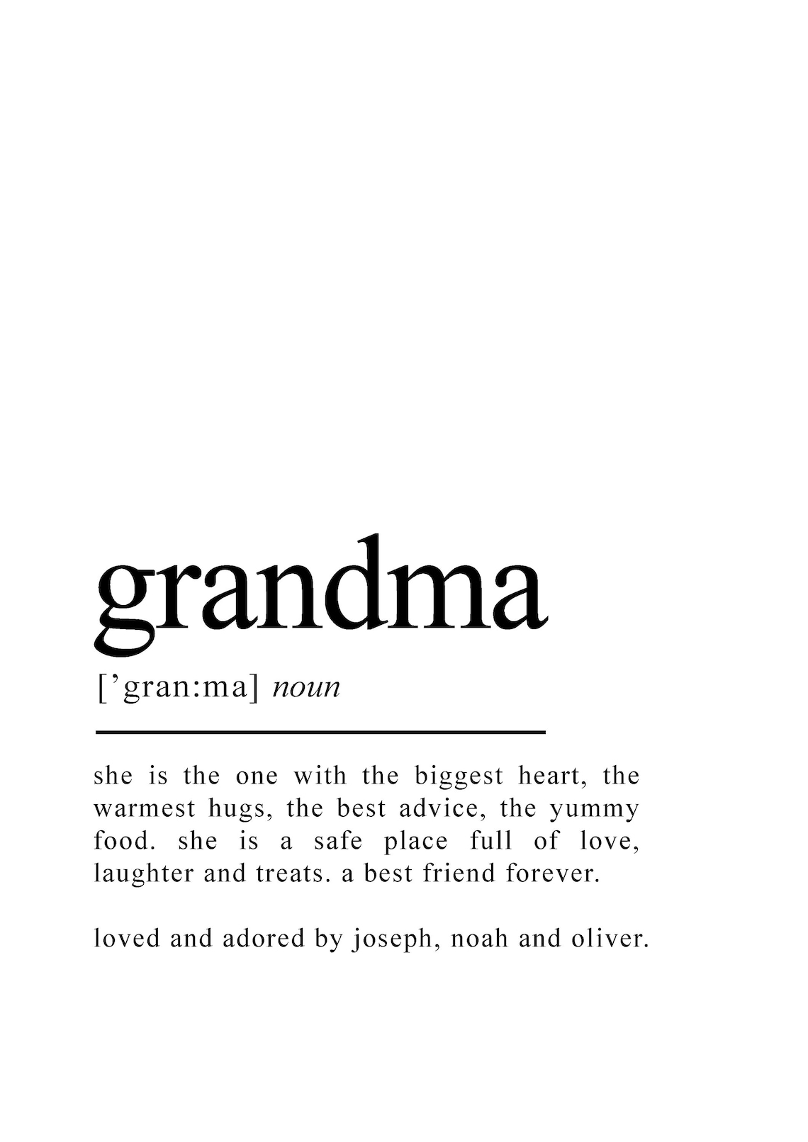 Grandma Definition Art Print, Mother 27s Day Gift - Image 2