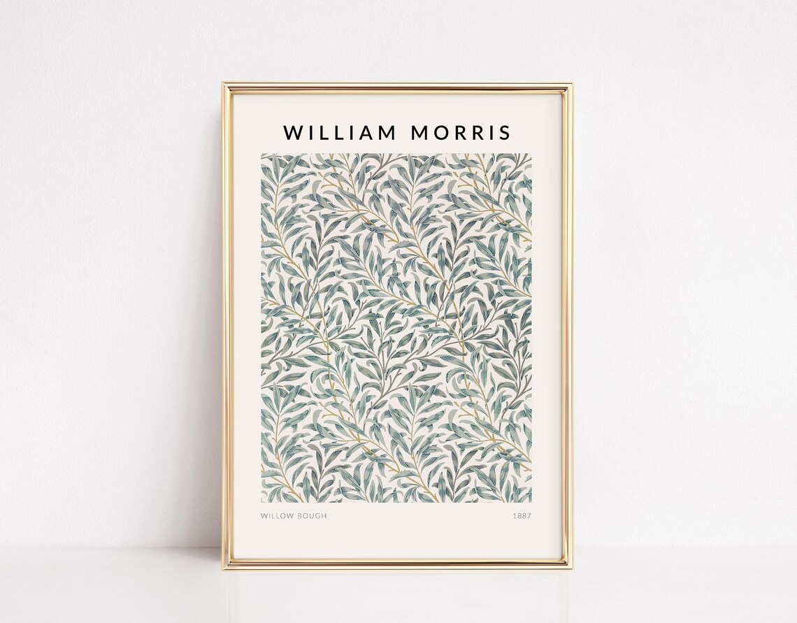 William Morris Mid Century Exhibition Poster Art Print
