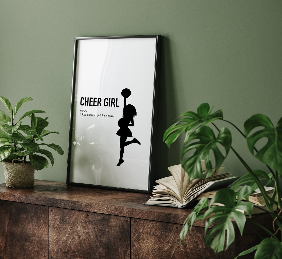 Cheerleading Gifts Cheer Girl Poster Cheerleader Gifts For Girls Teenage Girls Room Decor Dorm Wall Prints Art Downloads - Image 2