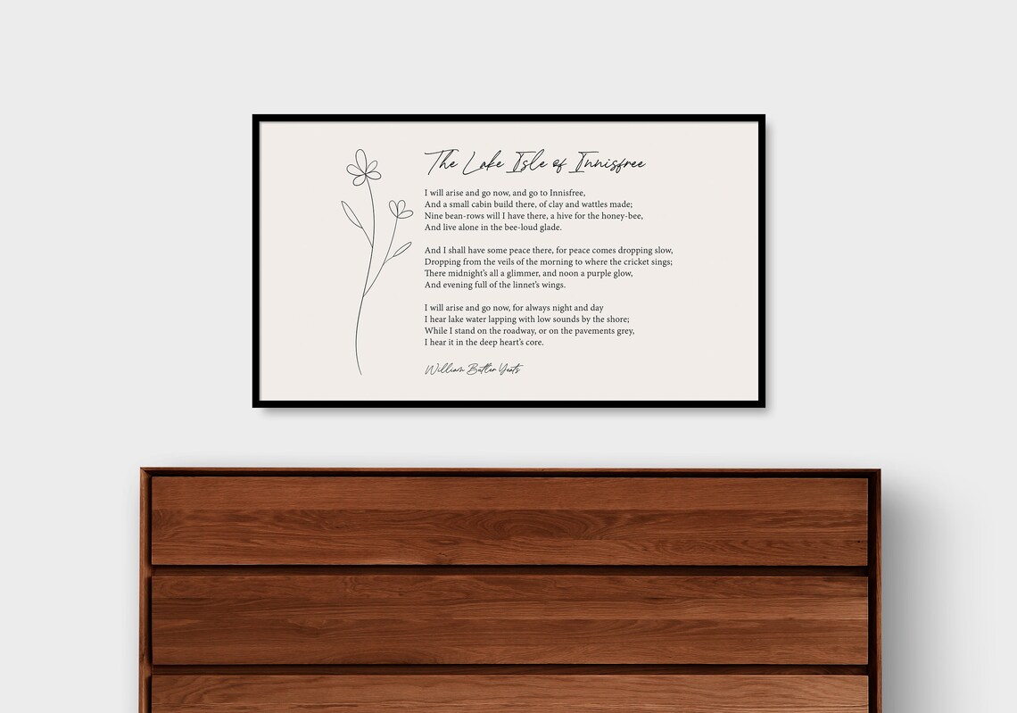 The Lake Isle Of Innisfree, Yeats Minimalist Art Print - Image 2