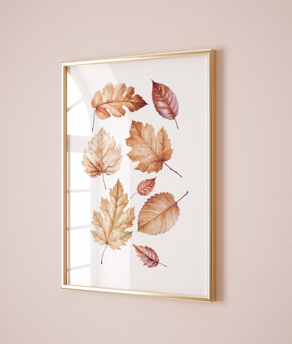 Fall Watercolor Leaf Botanical Art Print