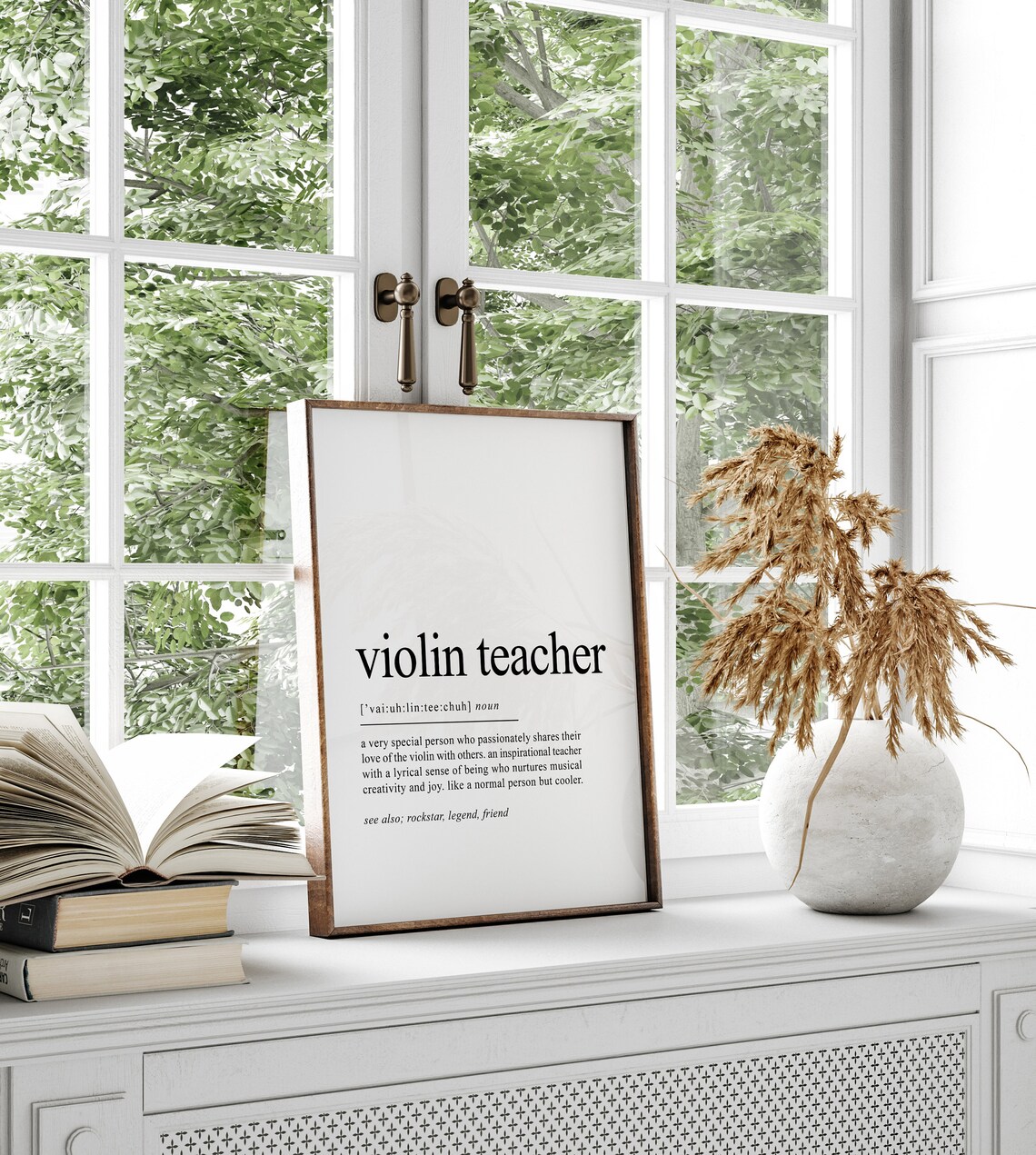 Violin Teacher Gift Music Teacher Art Print - Image 2