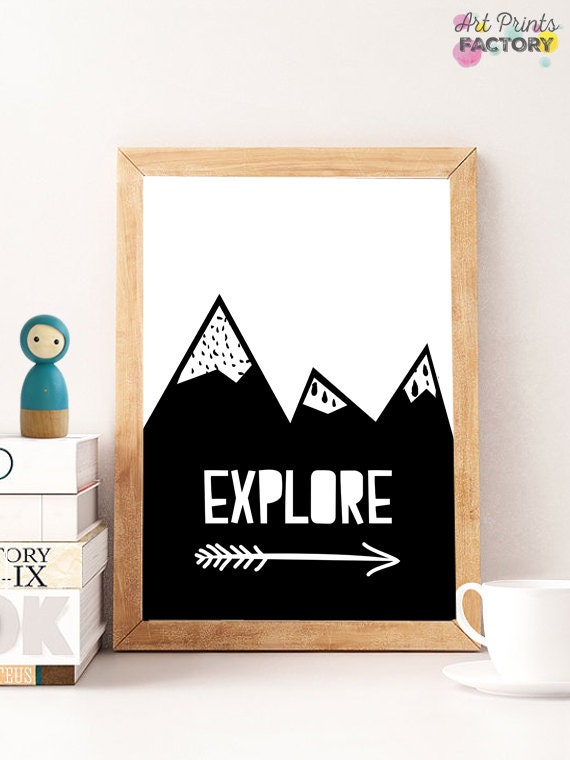 Cute Print Nursery Wall Decor Art Work Tipography Poster Kids Quote Room Minimalist