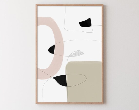 Contemporary Print Modern Art Abstract Print Abstract Painting Neutral Print Abstract Wall Art Beige Abstract Wall Art Scandinavian Print