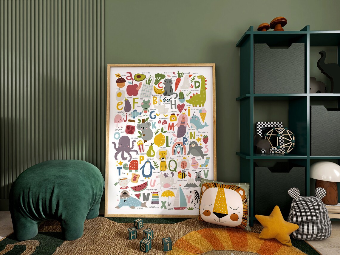 Alphabet Letters Print, Nursery and Kids Room - Image 2