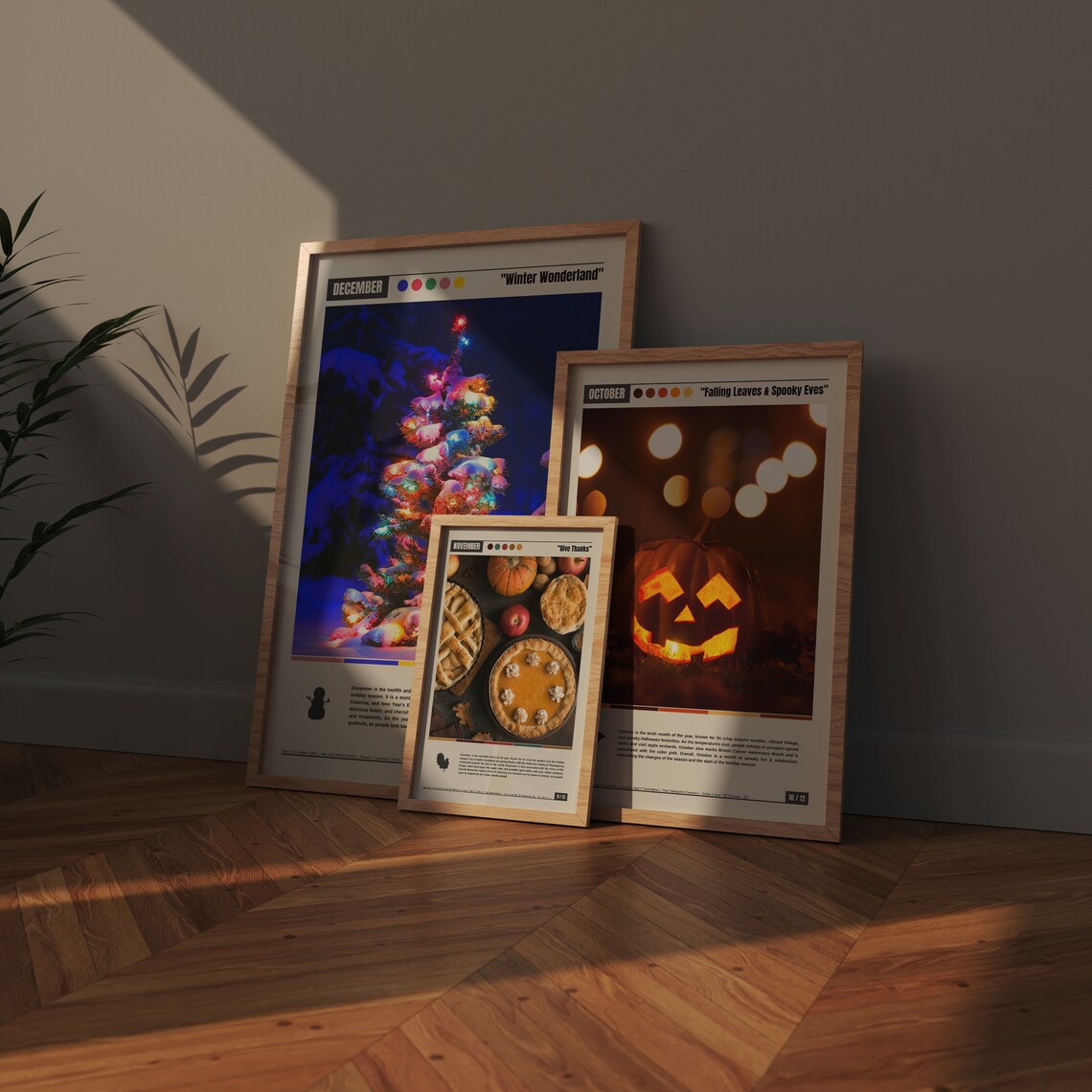 November Give Thanks Harvest Pie Pumpkin Thanksgiving Feast Poster - Image 4