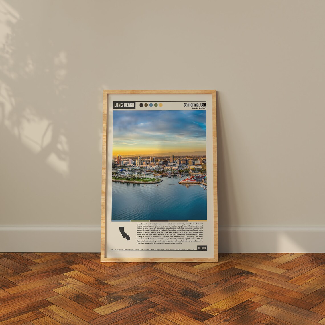 Long Beach Travel Poster, California City Art Print - Image 3