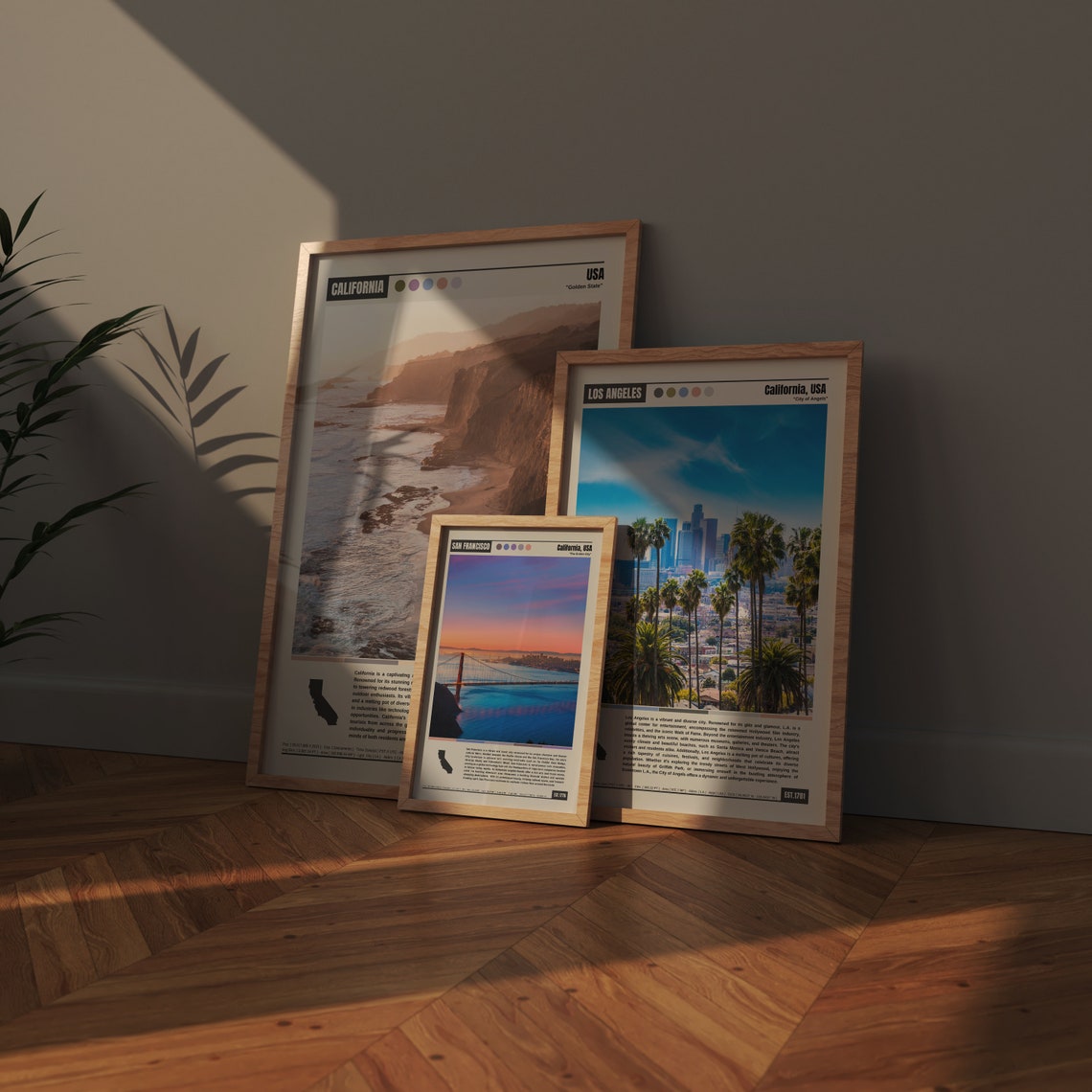 San Francisco California Golden Gate Bridge Sunset Bay View Poster - Image 4