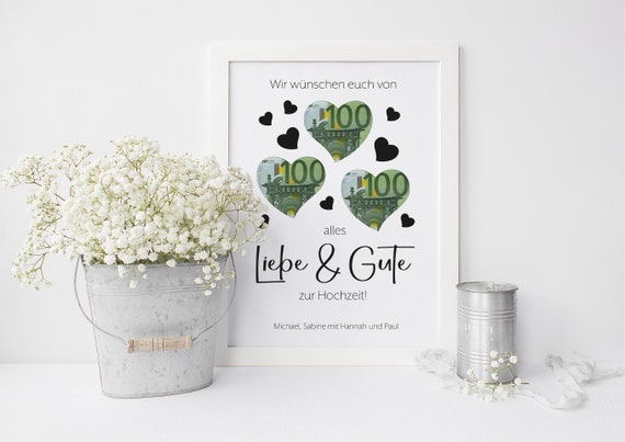 Birthday Gift Of Money Gift From The Heart Personalized Birthday Gift Picture Poster Give Money Pdf Instant