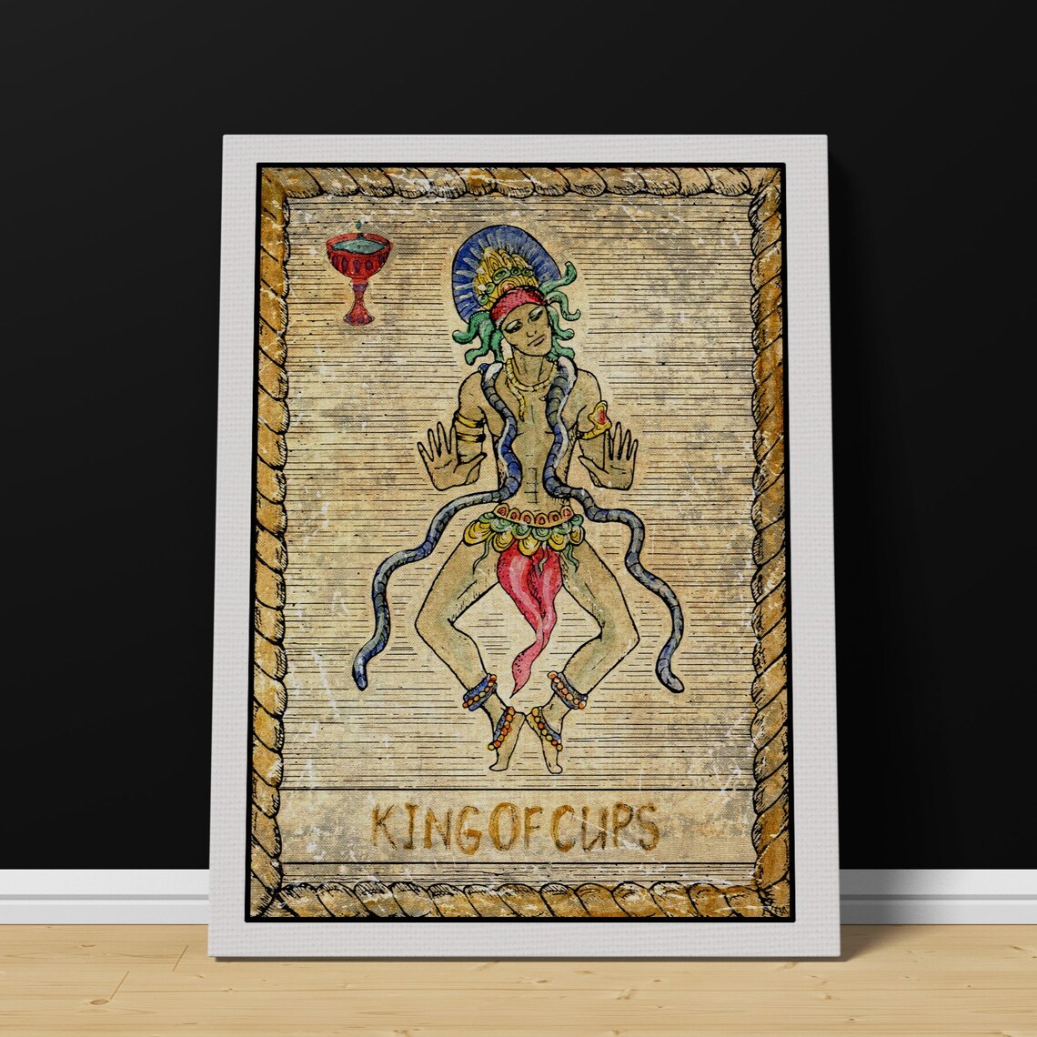 King Of Cups Tarot Card Print Tarot Print Tarot Card Wall Art Tarot Card Wall Print Tarot Card Wall Collage Tarot Card Art Print - Image 2