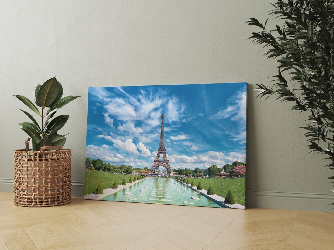Eiffel Tower Over Trocadero Fountains In Paris Daytime Poster - Image 2