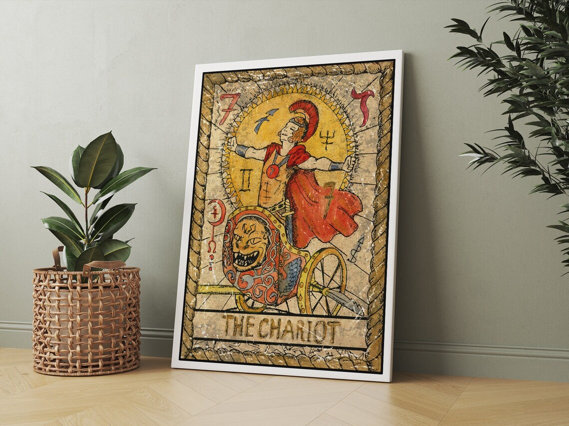 The Chariot Tarot Card Wall Art Print Tarot Print Tarot Card Print Tarot Card Art Print Tarot Card Wall Art Tarot Card Chariot - Image 2