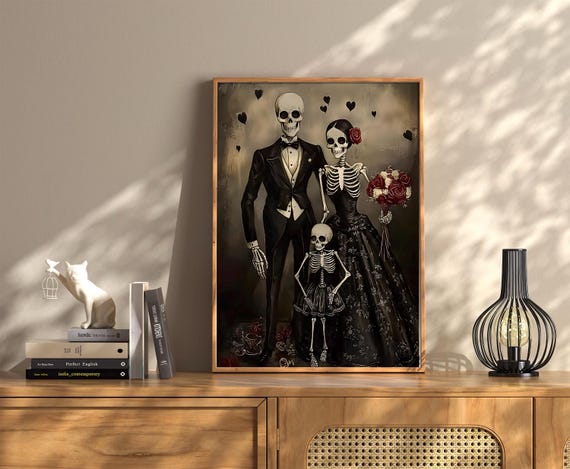 Trendy Halloween Decoration Poster Vintage Dark Academia Print Retro Decor Apartment Moody Wall Art Instant