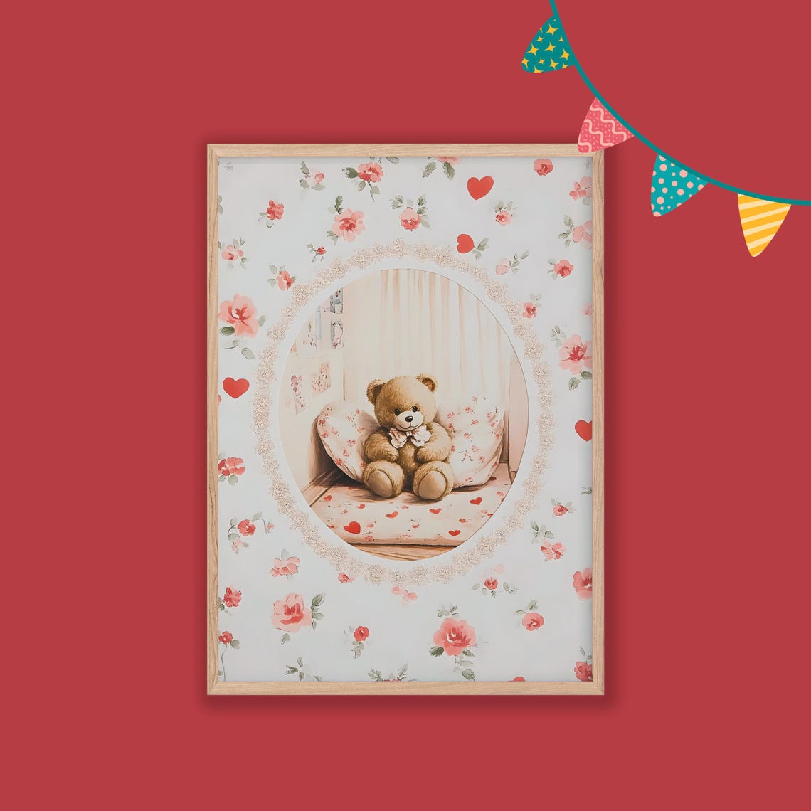 Bear Nursery Decor Baby Room Wall Art Nursery Decor Prints Animal Boho Kids Room Decor Instant Playroom Print