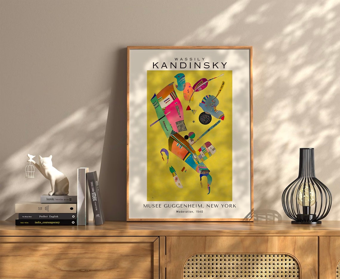 Wassily Kandinsky Moderation 1940 Guggenheim Abstract Poster