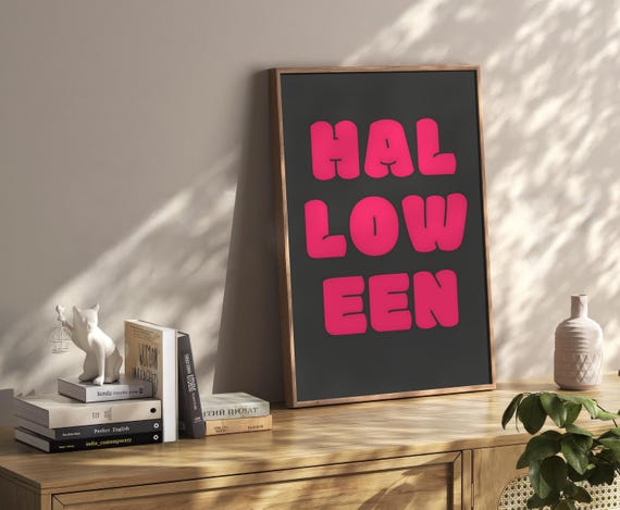 Halloween Vintage Wall Art Dark Academia Decoration Print Retro Decor Trendy Apartment Moody Poster Instant