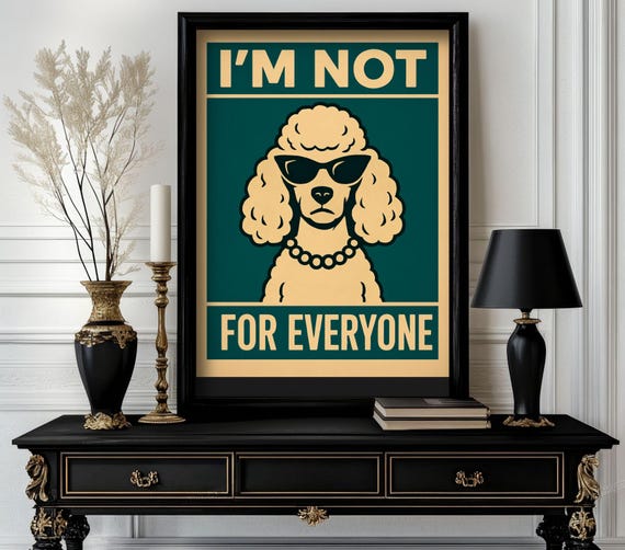 Funny Animal Im Not For Everyone Retro Art Trending Decor White Elephant Gift Lover Cute Motivational 102