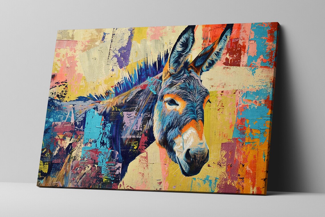Contemporary Donkey Pop Art Animal Poster Print - Image 4