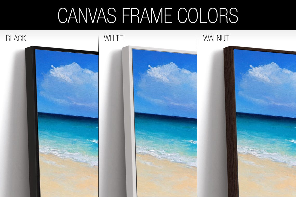Tropical Beach Turquoise Water White Sand Blue Sky Panoramic Wall Art - Image 2
