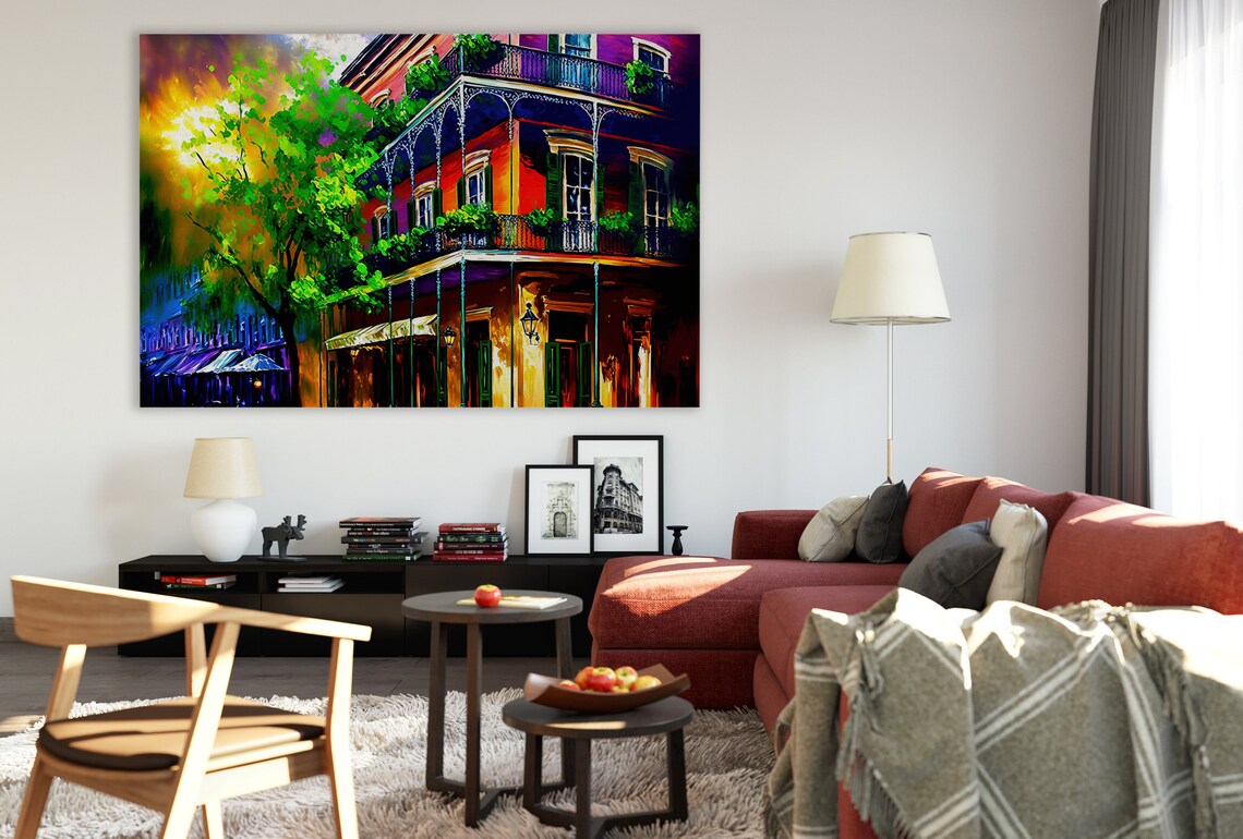 New Orleans French Quarter Bourbon Street Balcony Art Print - Image 2