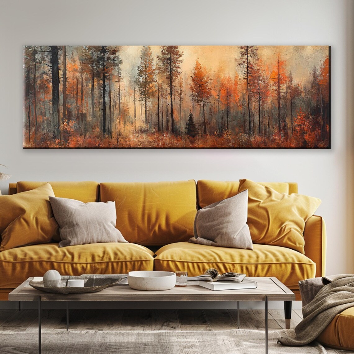 Fall Forest Scene Art Print, Seasonal Landscape - Image 4