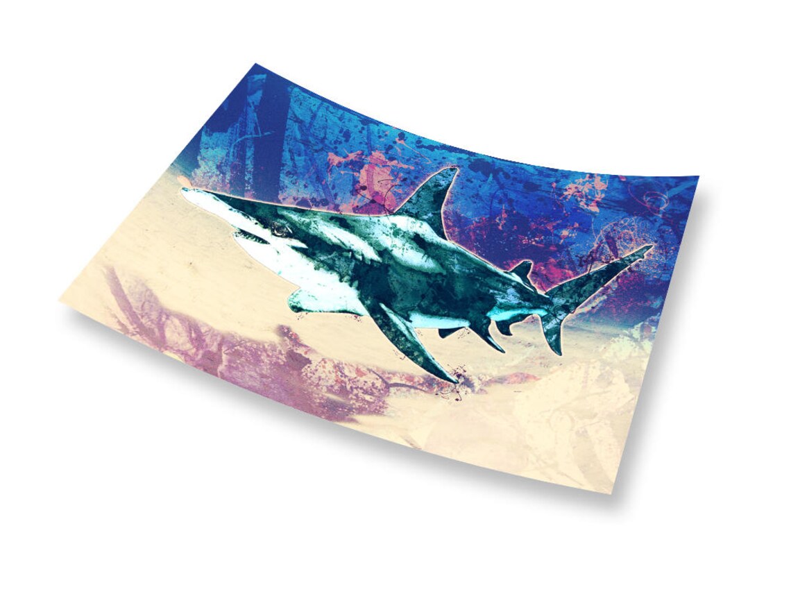 Shark Nautical Decor Ocean Fish Painting - Image 2