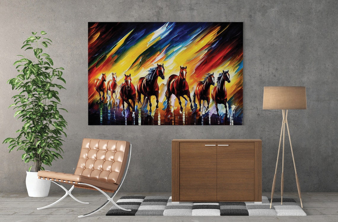 Wild Horses Running at Sunset Golden Light Dramatic Equine Poster - Image 4