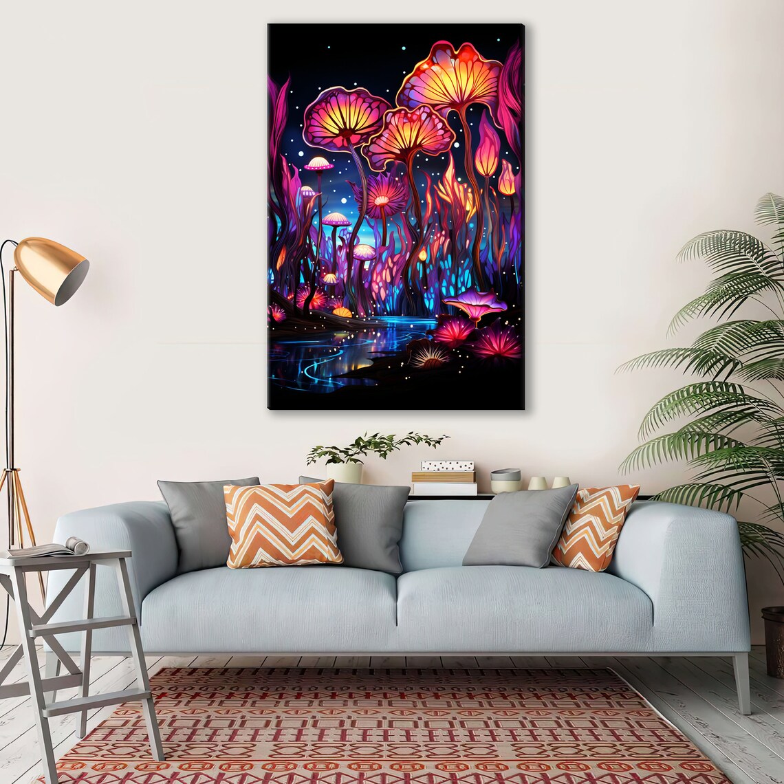 Whimsical Wonderland Mushroom Forest Art Print - Image 3