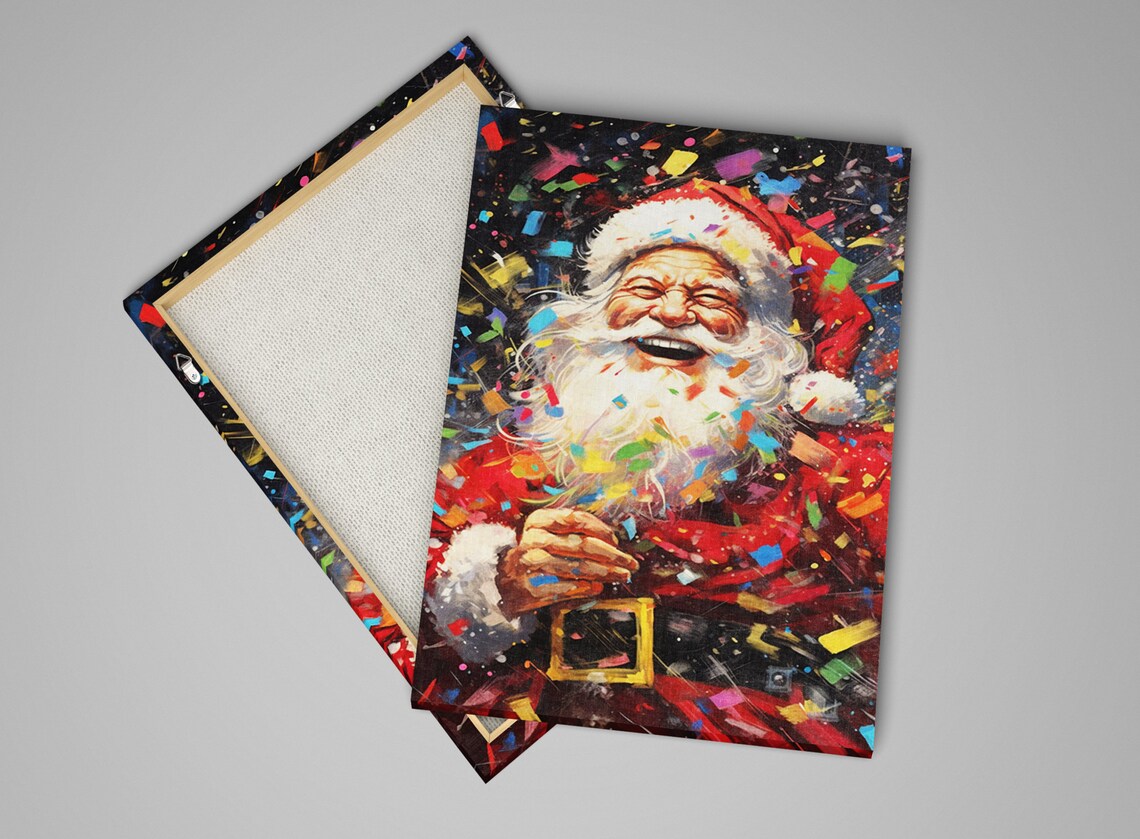 Santa Claus Festive Christmas Portrait Art Print - Image 5